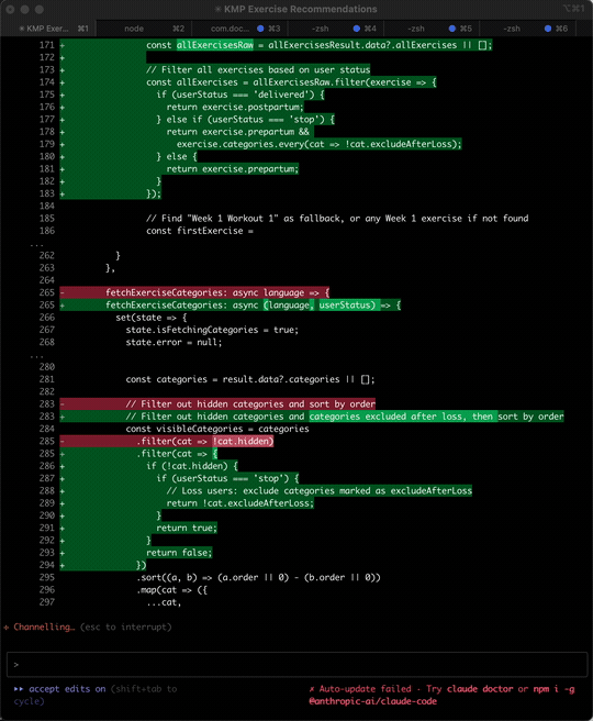 Claude AI generates code for BumptUp app