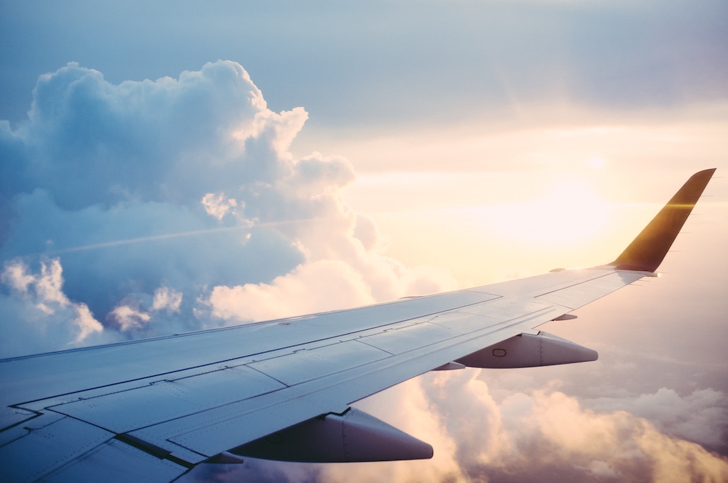 view out an airplane window