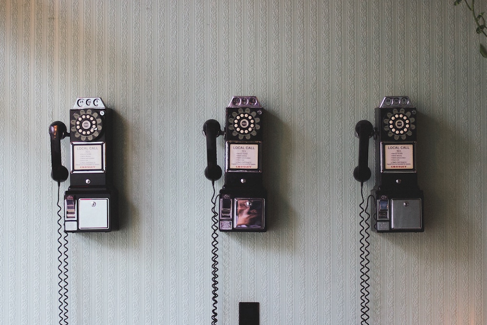 Stock image of phones